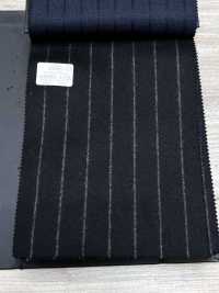 69582-13 26AW HERDREX [Tasmanian Flannel] Silk And Wool Black Stripe[Textile] Kunishima Co., Ltd. Sub Photo