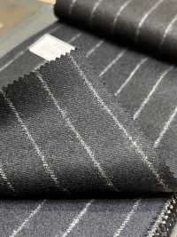 69582-20 26AW HERDREX [Tasmanian Flannel] Silk And Wool Navy Stripe[Textile] Kunishima Co., Ltd. Sub Photo