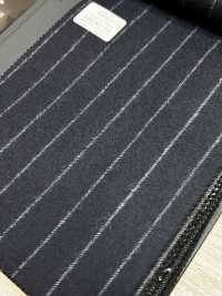 69582-34 26AW HERDREX [Tasmanian Flannel] Silk And Wool Navy Stripe[Textile] Kunishima Co., Ltd. Sub Photo
