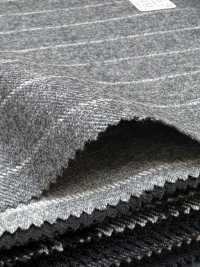 69582-55 26AW HERDREX [Tasmanian Flannel] Silk And Wool Gray Stripe[Textile] Kunishima Co., Ltd. Sub Photo