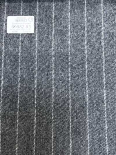 69582-55 26AW HERDREX [Tasmanian Flannel] Silk And Wool Gray Stripe
