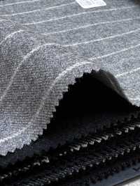 69582-69 26AW HERDREX [Tasmanian Flannel] Silk And Wool Light Gray Stripe[Textile] Kunishima Co., Ltd. Sub Photo
