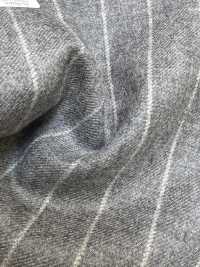 69582-69 26AW HERDREX [Tasmanian Flannel] Silk And Wool Light Gray Stripe[Textile] Kunishima Co., Ltd. Sub Photo