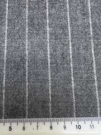 69582-69 26AW HERDREX [Tasmanian Flannel] Silk And Wool Light Gray Stripe[Textile] Kunishima Co., Ltd. Sub Photo