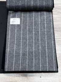 69582-69 26AW HERDREX [Tasmanian Flannel] Silk And Wool Light Gray Stripe[Textile] Kunishima Co., Ltd. Sub Photo