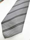 NE-28-OUT [Outlet] Japanese-made Formal Necktie Dark Gray Stripe
