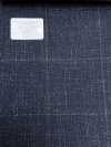 56CN5231 CANONICO Wool Silk & Linen Fancy Suiting Navy Blue/Brown Windowpane