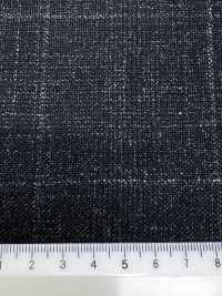 56CN5232 CANONICO WOOL SILK & LINEN FANCY SUITING Green/Off Windowpane[Textile] CANONICO Additional Images