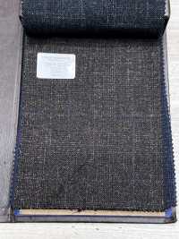 56CN5233 CANONICO WOOL SILK & LINEN FANCY SUITING Brown/Blue Windowpane[Textile] CANONICO Additional Images