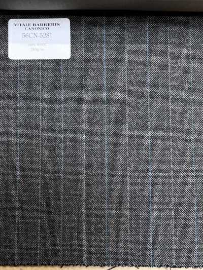 56CN5281 CANONICO TRADITIONAL WORSTED 21 Brown/Sax Stripe