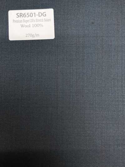 Standard Japanese-made Premium Super120' Single-ply Stretch Solaro Dark Gray No Pattern Iridescent