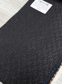 LA6511-BR Japanese-made Silk Lame Wool Stretch Brown Stripe[Textile] HOSOI SYOJI Additional Images