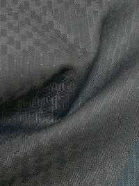 LA6511-BR Japanese-made Silk Lame Wool Stretch Brown Stripe[Textile] HOSOI SYOJI Additional Images
