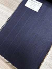 SK6521-NV Japanese-made Silk Wool Stretch Brown Stripe[Textile] HOSOI SYOJI Additional Images
