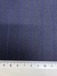 SK6521-NV Japanese-made Silk Wool Stretch Brown Stripe[Textile] HOSOI SYOJI Additional Images