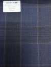 SK6531-NV Made In Japan Silk Wool Stretch Navy Blue Check