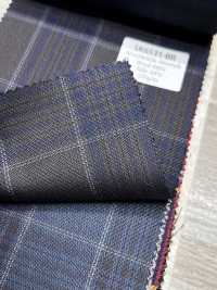 SK6531-BR Made In Japan Silk Wool Stretch Brown Check[Textile] HOSOI SYOJI Additional Images