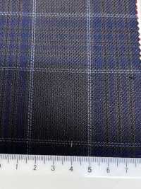 SK6531-BR Made In Japan Silk Wool Stretch Brown Check[Textile] HOSOI SYOJI Additional Images