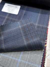SK6531-GR Made In Japan Silk Wool Stretch Green Check[Textile] HOSOI SYOJI Additional Images
