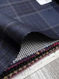 SK6531-GR Made In Japan Silk Wool Stretch Green Check[Textile] HOSOI SYOJI Additional Images