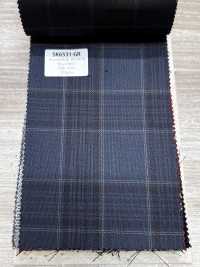 SK6531-GR Made In Japan Silk Wool Stretch Green Check[Textile] HOSOI SYOJI Additional Images