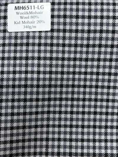 Standard Made In Japan Wool Mohair Worsted (Tonic Style) Light Gray Check