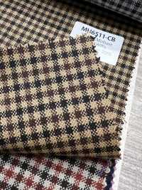 MH6511-CB Standard Japanese-made Wool Mohair Worsted (Tonic Style) Camel Brown Check[Textile] HOSOI SYOJI Additional Images