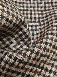 MH6511-CB Standard Japanese-made Wool Mohair Worsted (Tonic Style) Camel Brown Check[Textile] HOSOI SYOJI Additional Images