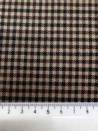 MH6511-CB Standard Japanese-made Wool Mohair Worsted (Tonic Style) Camel Brown Check[Textile] HOSOI SYOJI Additional Images
