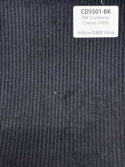 CD5501-BK 8W Corduroy C100 Black