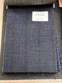 LP6606 Loro Piana Navy Blue × Red Stripe[Fabric] HOSOI SYOJI Additional Images