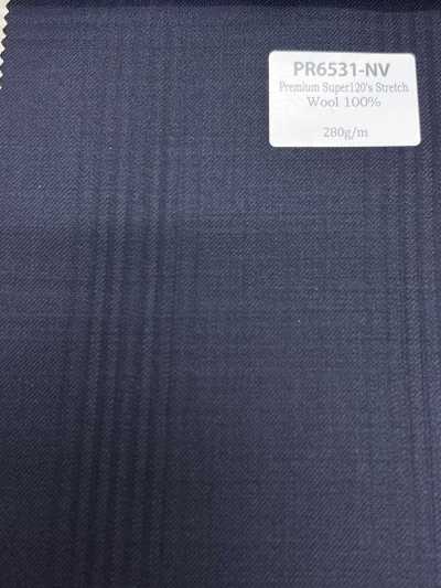Standard Japanese-made Premium Super 120's Single-thread Stretch Stripe Navy Blue