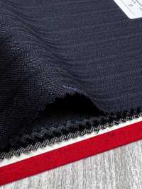 4MG4550 26AW MARUNOUCHI Twill Navy Stripe[Textile] Miyuki Woolen Mills Additional Images