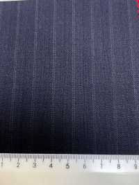 4MG4550 26AW MARUNOUCHI Twill Navy Stripe[Textile] Miyuki Woolen Mills Additional Images