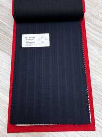 4MG4550 26AW MARUNOUCHI Twill Navy Stripe[Textile] Miyuki Woolen Mills Additional Images