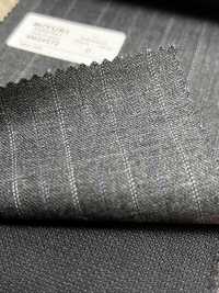 4MG4572 26AW MARUNOUCHI Twill Medium Gray Stripe[Textile] Miyuki Woolen Mills Additional Images
