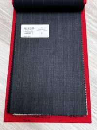 4MG4572 26AW MARUNOUCHI Twill Medium Gray Stripe[Textile] Miyuki Woolen Mills Additional Images