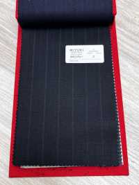 4MG4561 26AW MARUNOUCHI Twill Navy Stripe[Textile] Miyuki Woolen Mills Additional Images
