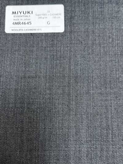 26AW Super100's × CASHMERE Medium Gray No Pattern