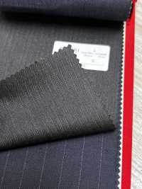 4MR4671 26AW Super100's × CASHIMERE Dark Brown Stripe[Textile] Miyuki Woolen Mills Additional Images