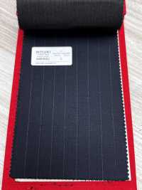 4MR4682 26AW Super100's × CASHIMERE Navy Stripe[Textile] Miyuki Woolen Mills Additional Images