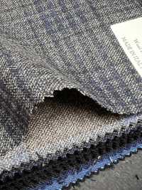 LP6598 Loro Piana Gray X Navy Blue Check[Fabric] HOSOI SYOJI Additional Images