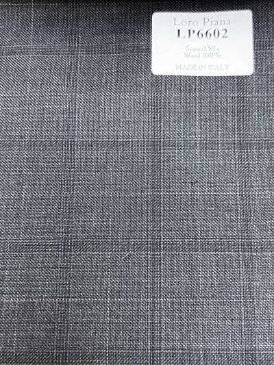 LP6602 Loro Piana Super130's Gray Check