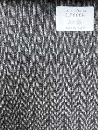 LP6608 Loro Piana Super130's Brown Stripe