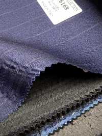LV6168 LANVIN COLLECTION Super120's Navy Blue Stripe[Textile] HOSOI SYOJI Additional Images