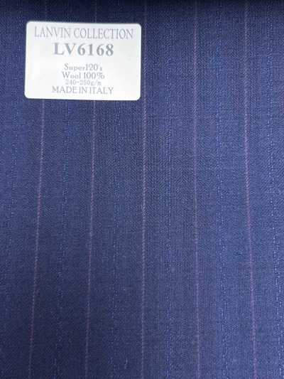 LV6168 LANVIN COLLECTION Super120's Navy Blue Stripe