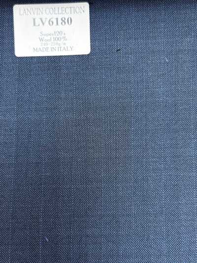 LV6180 LANVIN COLLECTION Super120's Blue Stripe