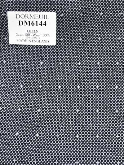 DM6144 DORMEUIL QUEEN Super100's Black X White Sashiko Pattern