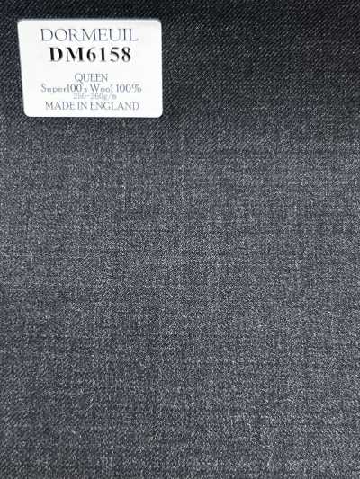 DM6158 DORMEUIL QUEEN Super100's Gray Solid