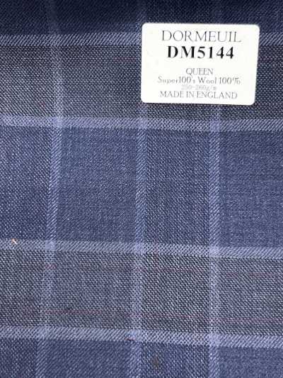 DM5144 DORMEUIL QUEEN Super100's Navy Blue Check